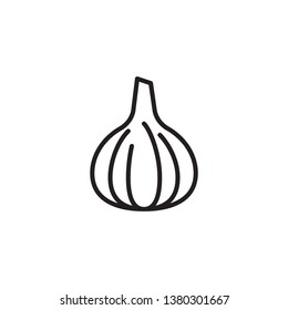 Garlic line vector icon. Vegetable icon for websites, web design, mobile app.