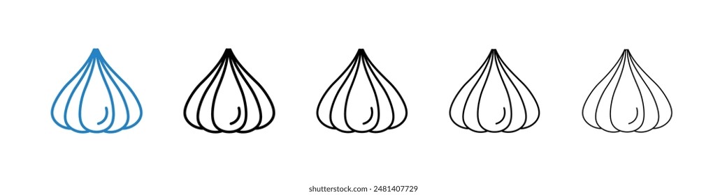 Garlic liner icon vector set.