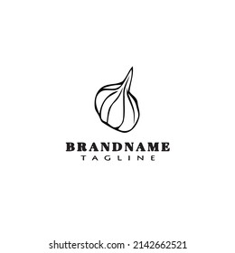 garlic logo design template icon modern vector illustration