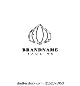 garlic logo design template icon modern vector illustration