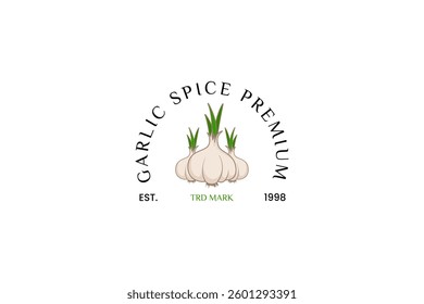 Garlic logo icon illustration, simple logo for branding