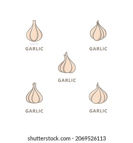 Garlic logo icon vector illustration