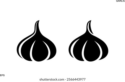 Garlic logo. Isolated garlic on white background