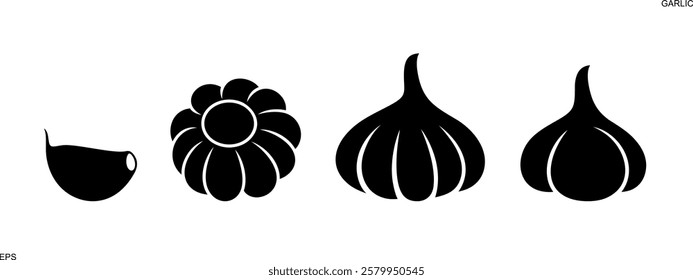 Garlic logo. Isolated garlic on white background