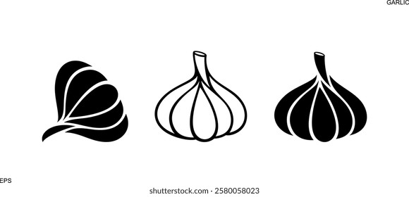 Garlic logo. Isolated garlic on white background