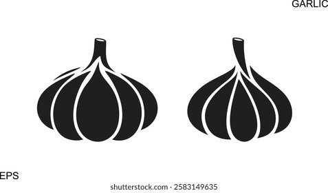 Garlic logo. Isolated garlic on white background