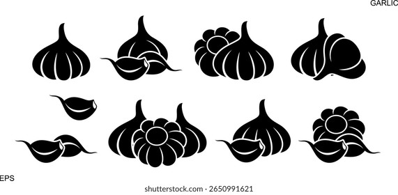 Garlic logo. Isolated garlic on white background