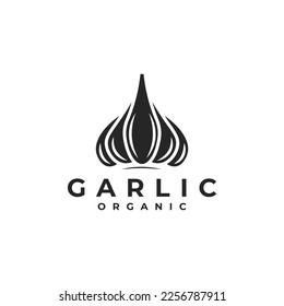 Garlic logo vector icon design template illustration, vegetable icon design template