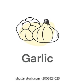 Garlic Minimalist Monoline Logo Monogram Elegant