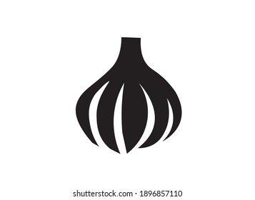 Garlic on a white background. Vector drawing.