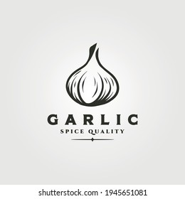 garlic onion object logo vector symbol illustration design, garlic spice and herb isolated design