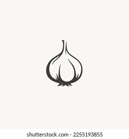 Garlic onion simple logo icon symbol