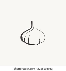 Garlic onion simple logo icon symbol