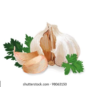Garlic with parsley