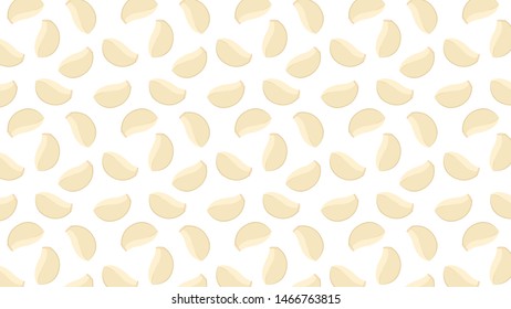 garlic pattern wallpaper. garlic vector.