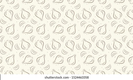 Garlic pattern wallpaper. Garlic vector. wallpaper. Garlic symbol vector.