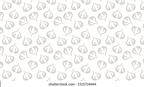 Garlic pattern wallpaper. Garlic vector. wallpaper. Garlic symbol vector.