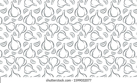 Garlic pattern wallpaper. Garlic vector. wallpaper. Garlic symbol vector.