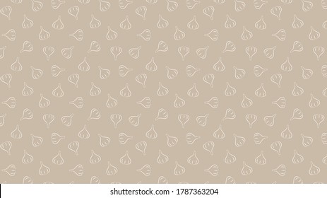 Garlic pattern wallpaper. Garlic vector. wallpaper. Garlic symbol vector.