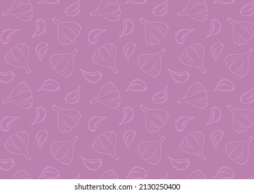 Garlic pattern wallpaper. Garlic vector. wallpaper. Garlic symbol vector.