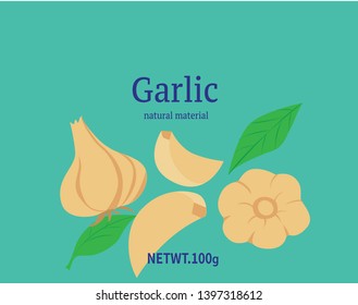 garlic powder seasoning label package design