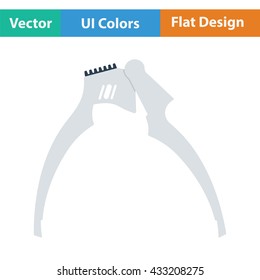Garlic press icon. Flat design. Vector illustration.