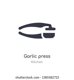 garlic press icon. isolated garlic press icon vector illustration from kitchen collection. editable sing symbol can be use for web site and mobile app