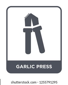 garlic press icon vector on white background, garlic press trendy filled icons from Kitchen collection, garlic press simple element illustration
