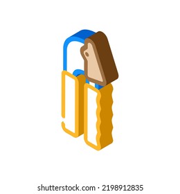 garlic press kitchen isometric icon vector. garlic press kitchen sign. isolated symbol illustration