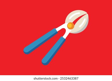 Garlic press vector art illustration.