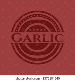 Garlic retro red emblem