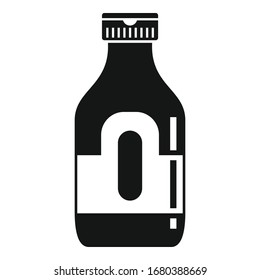 Garlic sauce bottle icon. Simple illustration of garlic sauce bottle vector icon for web design isolated on white background