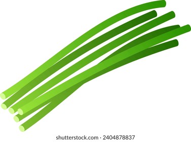 Garlic Scapes Isolated Vector Illustration
