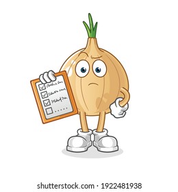 garlic schedule list vector. cartoon character
