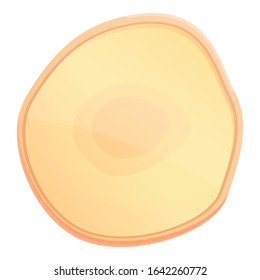 Garlic section icon. Cartoon of garlic section vector icon for web design isolated on white background