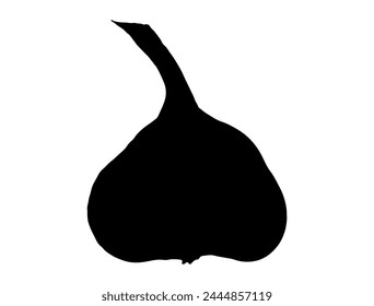 Garlic silhouette vector art white background