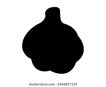 Garlic silhouette vector art white background