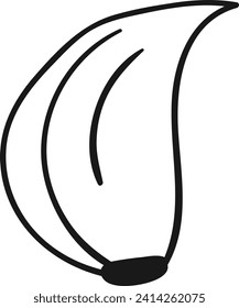 Garlic Slice Lined Vector Illustration