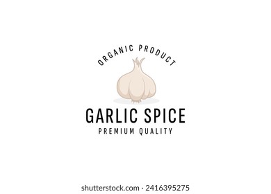 garlic spice logo vector icon illustration