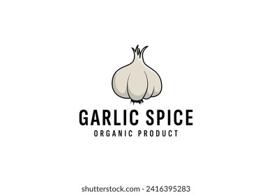 garlic spice logo vector icon illustration