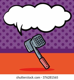 garlic tool color doodle, speech bubble