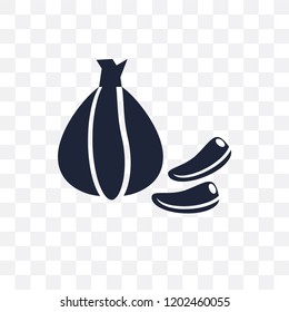 Garlic transparent icon. Garlic symbol design from Fruit and vegetables collection. Simple element vector illustration on transparent background.