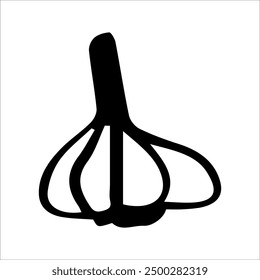 A garlic vector element on a white background.