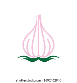 Garlic vector icon illustration design template