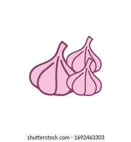 Garlic vector icon illustration design template