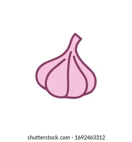 Garlic vector icon illustration design template