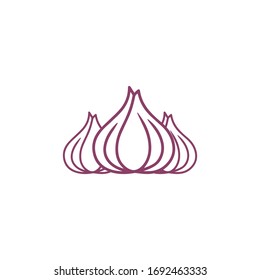 Garlic vector icon illustration design template