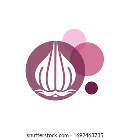 Garlic vector icon illustration design template