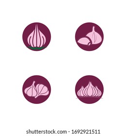 Garlic vector icon illustration design template