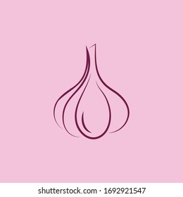 Garlic vector icon illustration design template